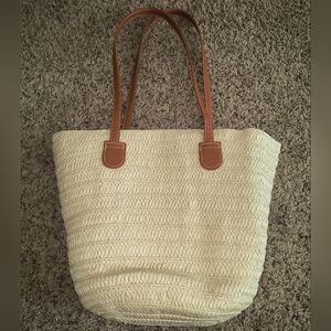 Epsion Large Straw Shoulder Tote Bag Brand New